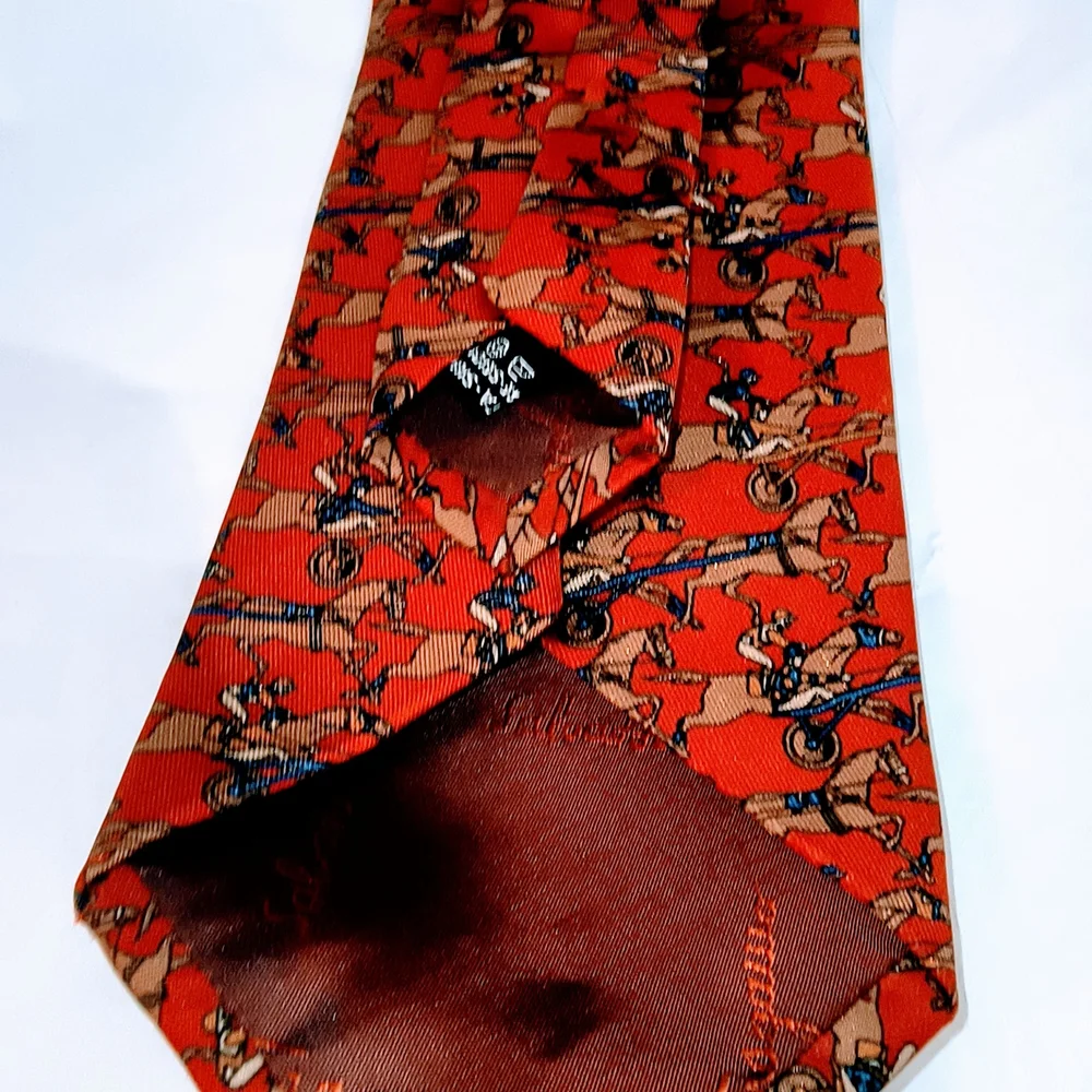 FERRAGAMO - 2 Red / Brown Patterned‎ Salvatore Ferragamo Ties Bundle
